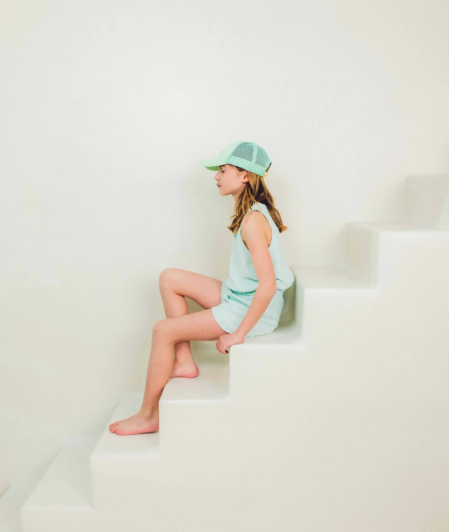 Casquette enfant Sunrise - vert menthe - 23 Degres | Manoir Plume