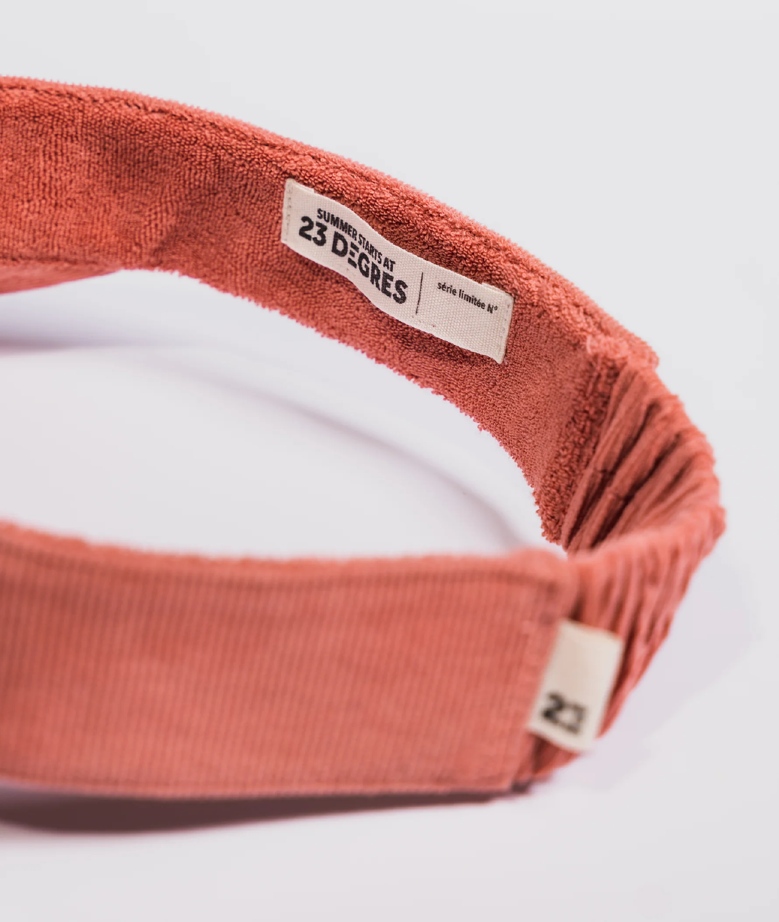 Visière adulte Sunset XS/S - terracotta - 23 Degres | Manoir Plume