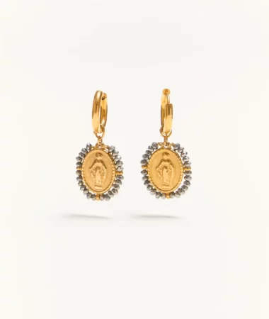 Boucles d'oreilles créoles Santa silver - Palas | Manoir Plume