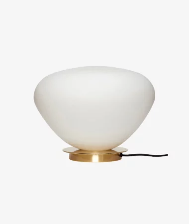 Lampe à poser Bean - blanc - Hübsch | Manoir Plume