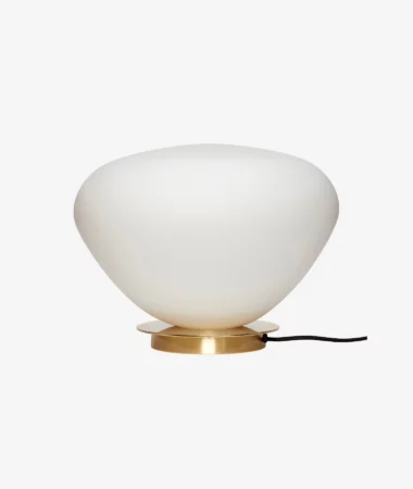 Lampe à poser Bean - blanc - Hübsch | Manoir Plume