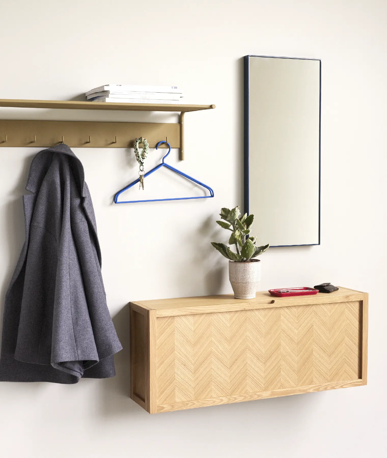 Miroir large Shine - bleu pétrole - Hübsch | Manoir Plume