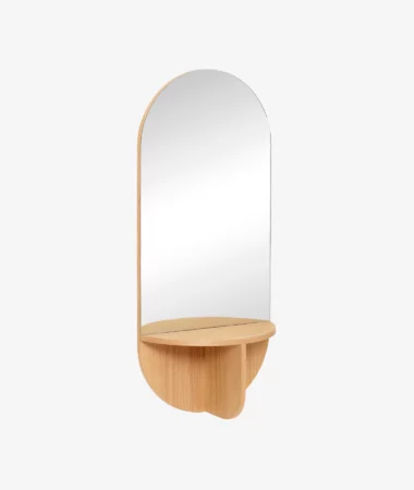 Miroir Nomad - chêne clair - Hübsch | Manoir Plume
