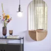 Miroir Nomad - chêne clair - Hübsch | Manoir Plume