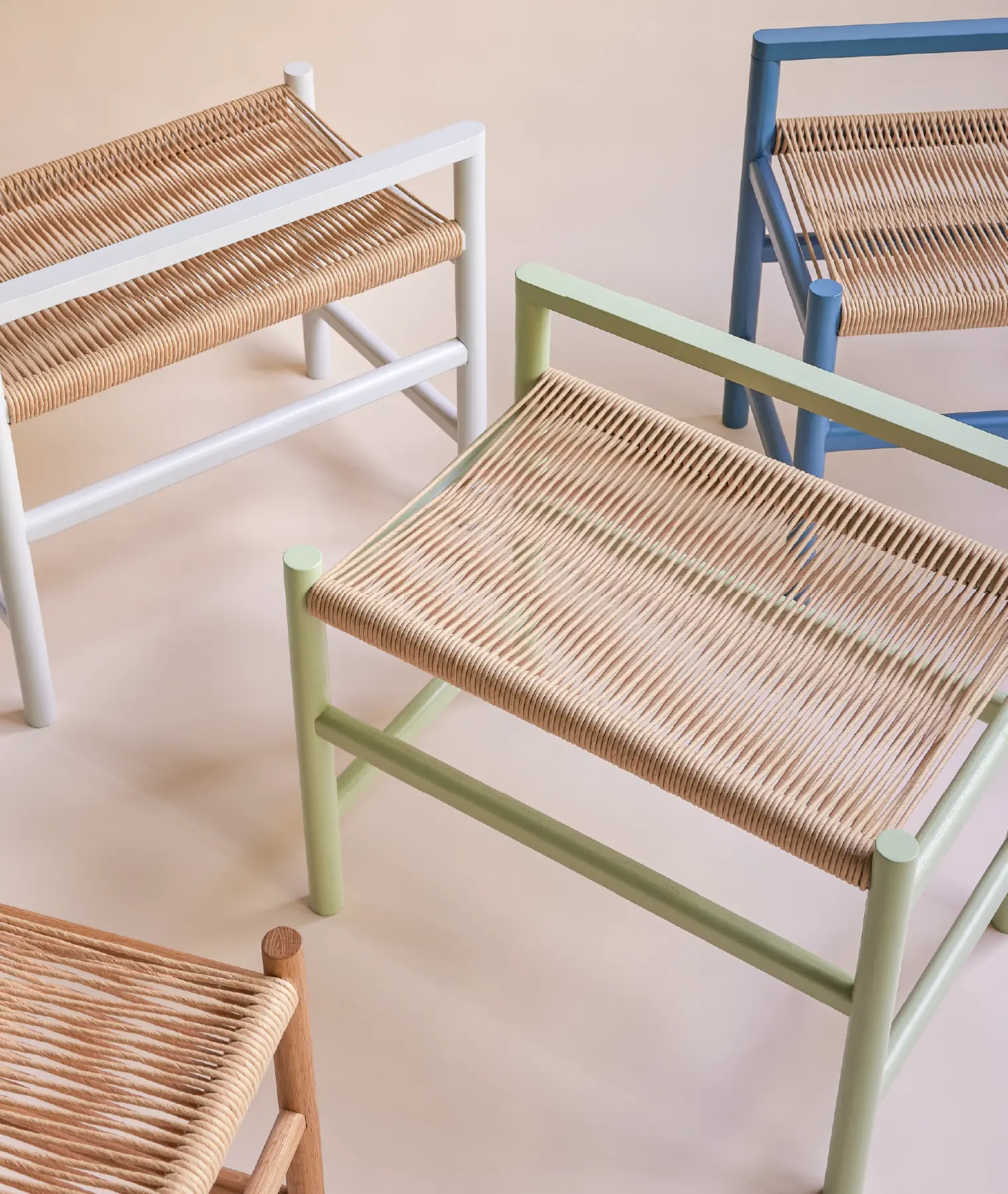 Petit banc Heritage - gris clair - Hübsch | Manoir Plume