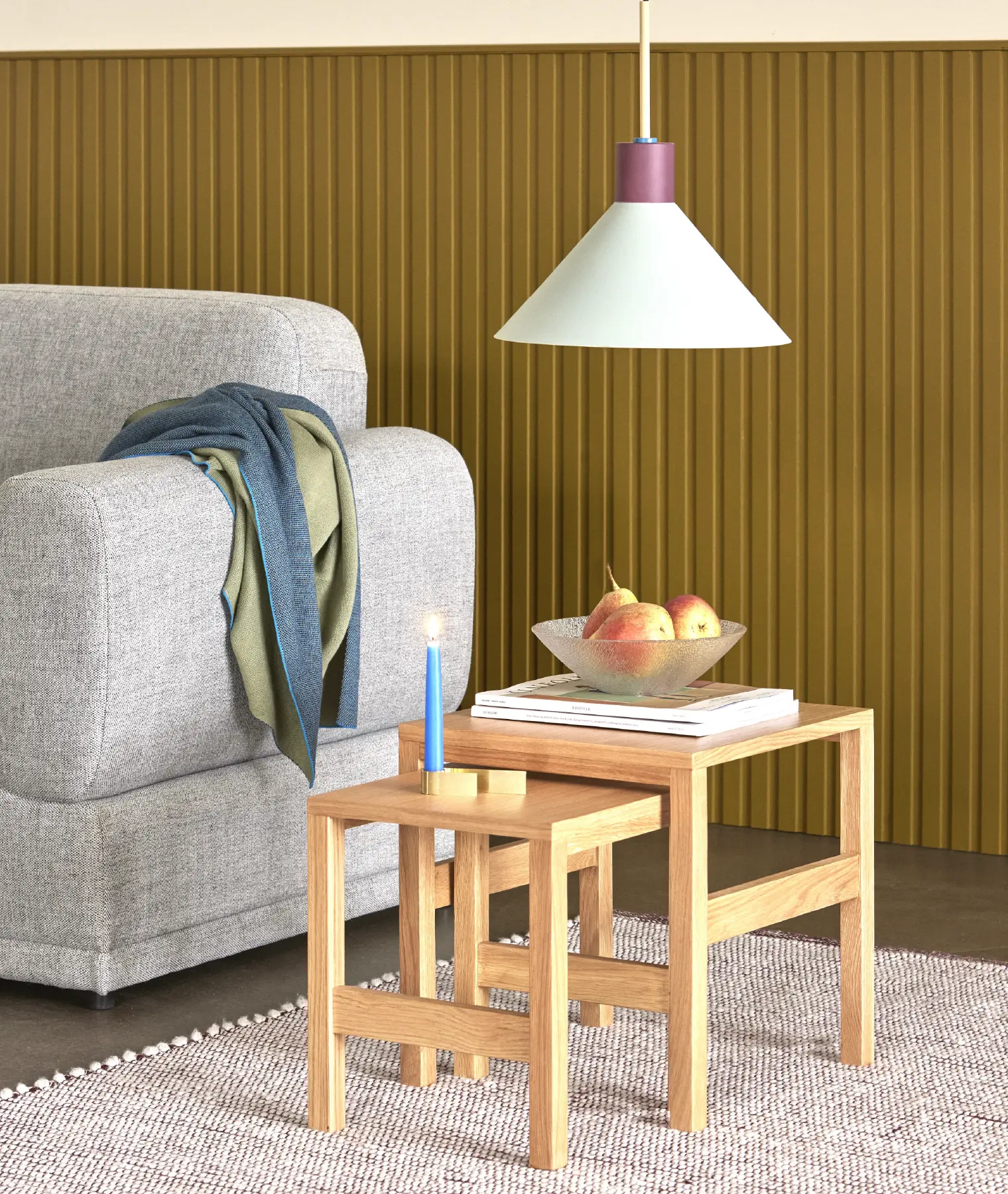 Suspension crayon pendule - bleu - Hübsch | Manoir Plume