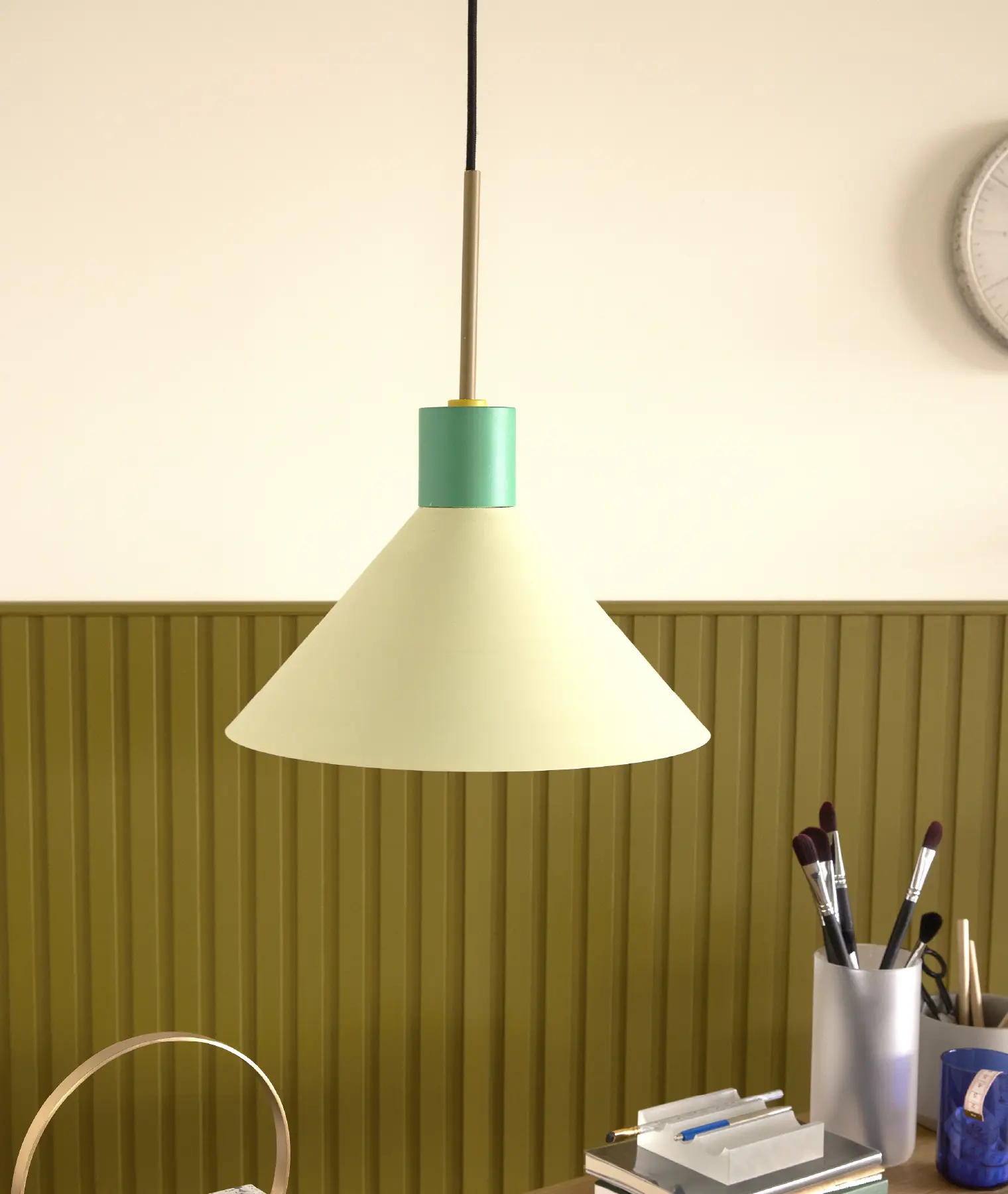 Suspension crayon pendule - vert - Hübsch | Manoir Plume