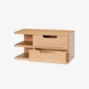 Table de nuit Open - chêne clair - Hübsch | Manoir Plume