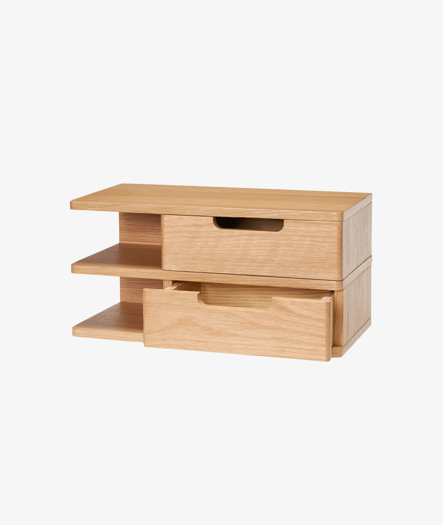 Table de nuit Open - chêne clair - Hübsch | Manoir Plume