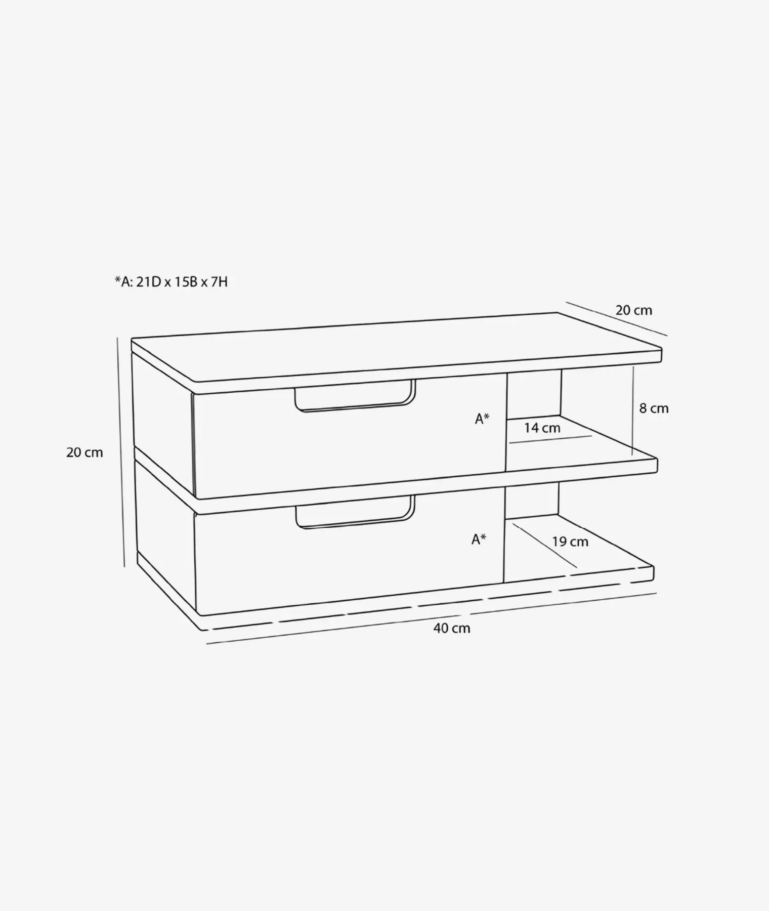 Table de nuit Open - chêne clair - Hübsch | Manoir Plume