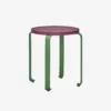 Tabouret Smile - bordeaux/vert - Hübsch | Manoir Plume
