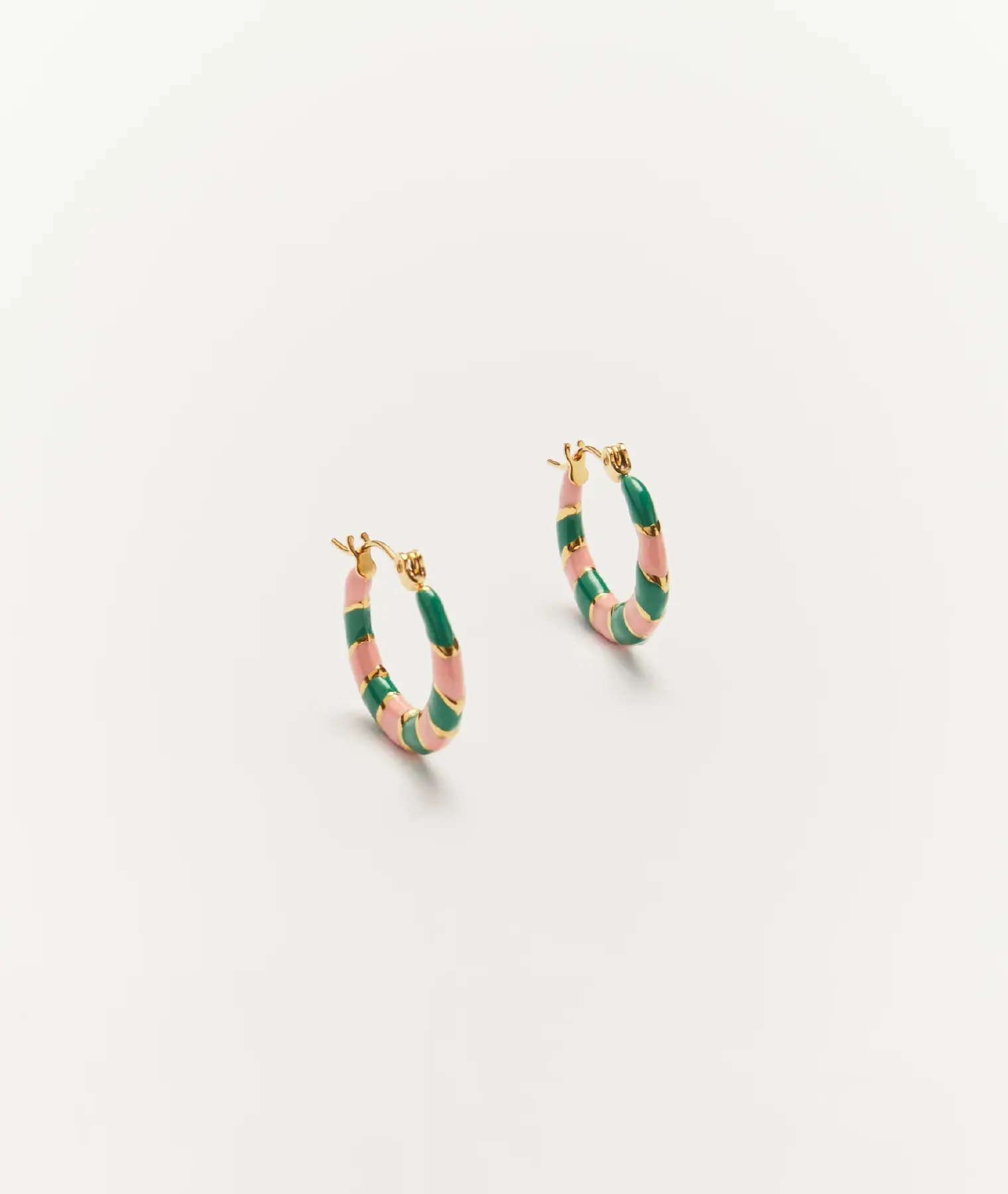 Boucles d'oreilles Twiggy vert et rose - Palas | Manoir Plume