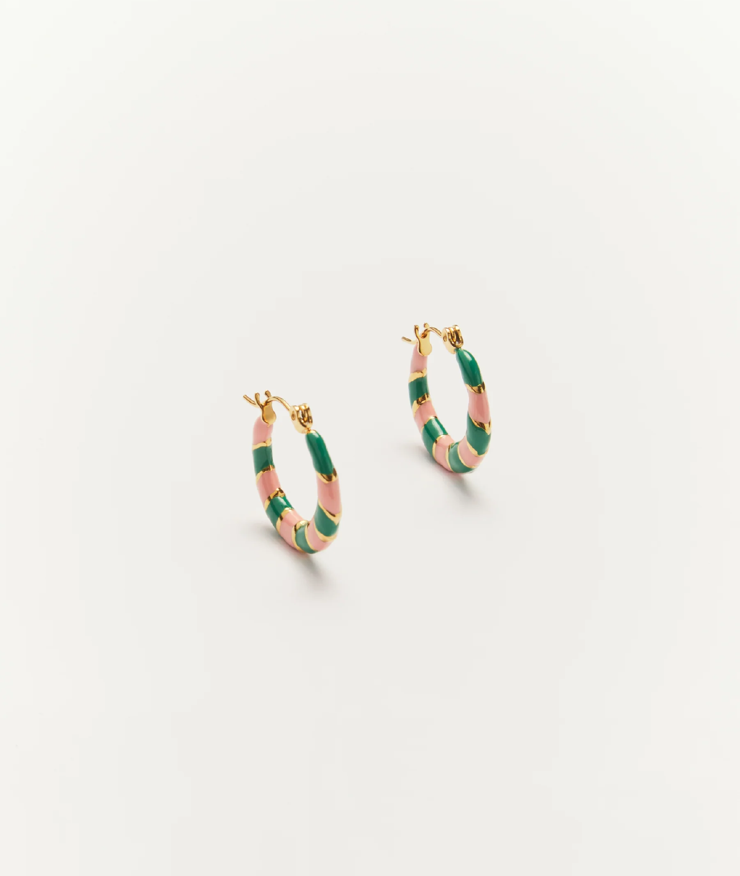 Boucles d'oreilles Twiggy vert et rose - Palas | Manoir Plume