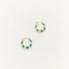 Boucles d'oreilles Twiggy vert et rose - Palas | Manoir Plume