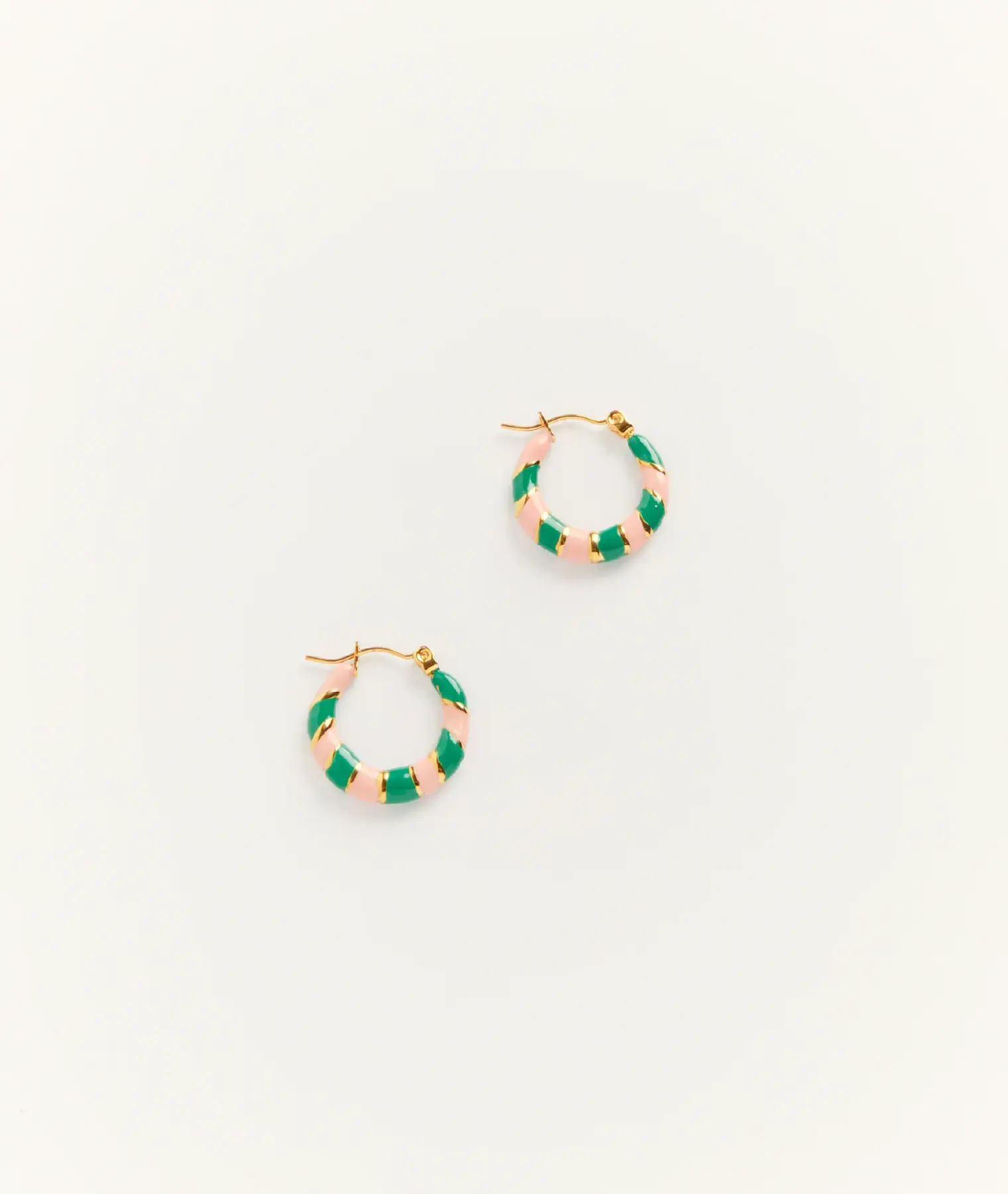 Boucles d'oreilles Twiggy vert et rose - Palas | Manoir Plume