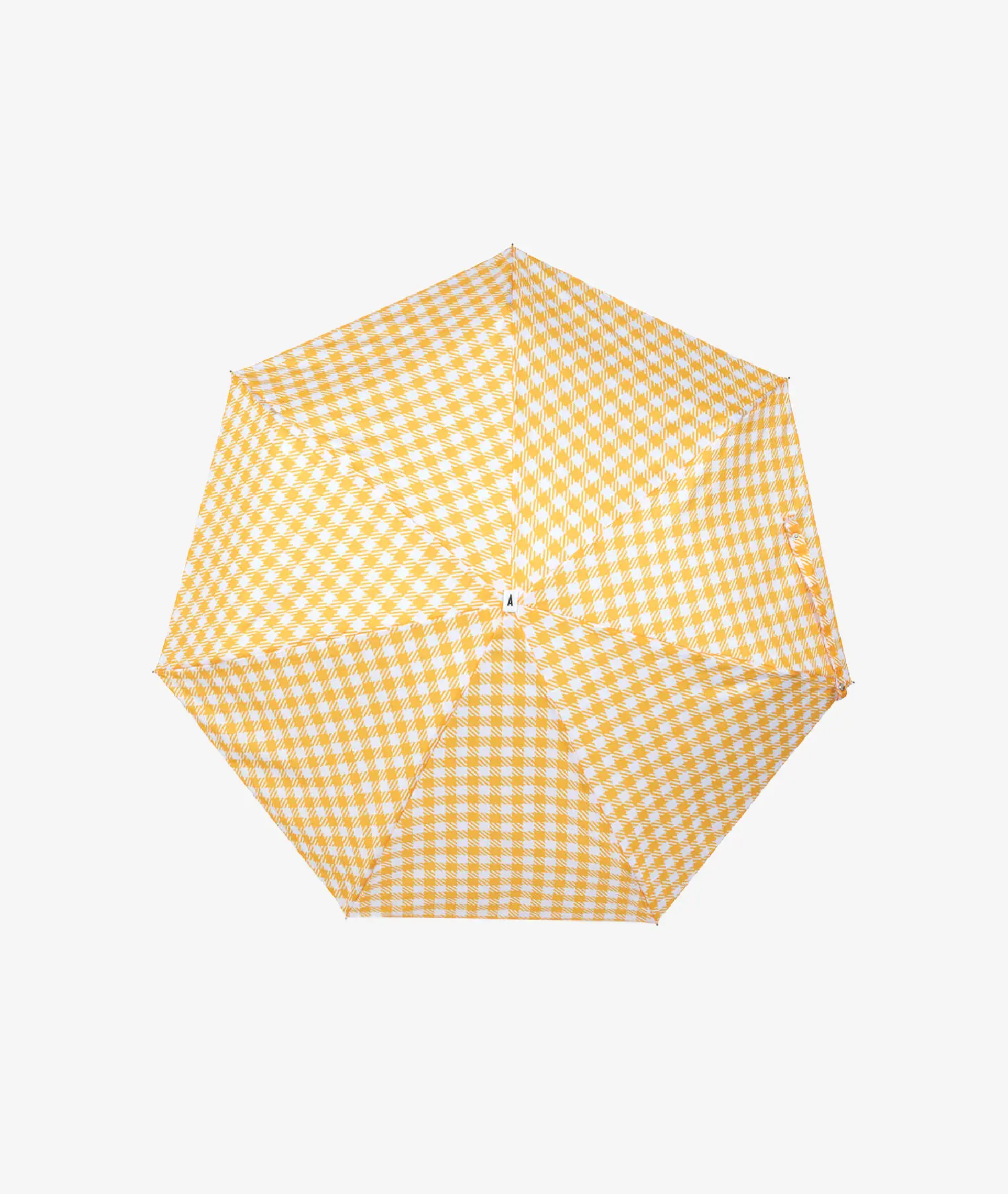 Mini parapluie micro & solide carreau vichy Hamond - jaune - Anatole | Manoir Plume