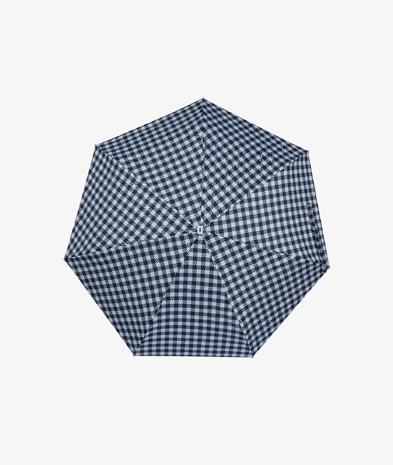 Mini parapluie micro & solide carreau vichy Kensington - noir - Anatole | Manoir Plume