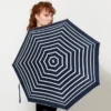 Mini parapluie micro & solide rayures blanches "marinière" Pablo - bleu marine | Manoir Plume Mini parapluie micro & solide rayures blanches "marinière" Pablo - bleu marine | Manoir Plume