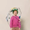 Parapluie enfant transparent cloche nuages & étoiles Svalbard - bleu et jaune - Anatole | Manoir Plume Parapluie enfant transparent cloche nuages & étoiles Svalbard - bleu et jaune - Anatole | Manoir Plume