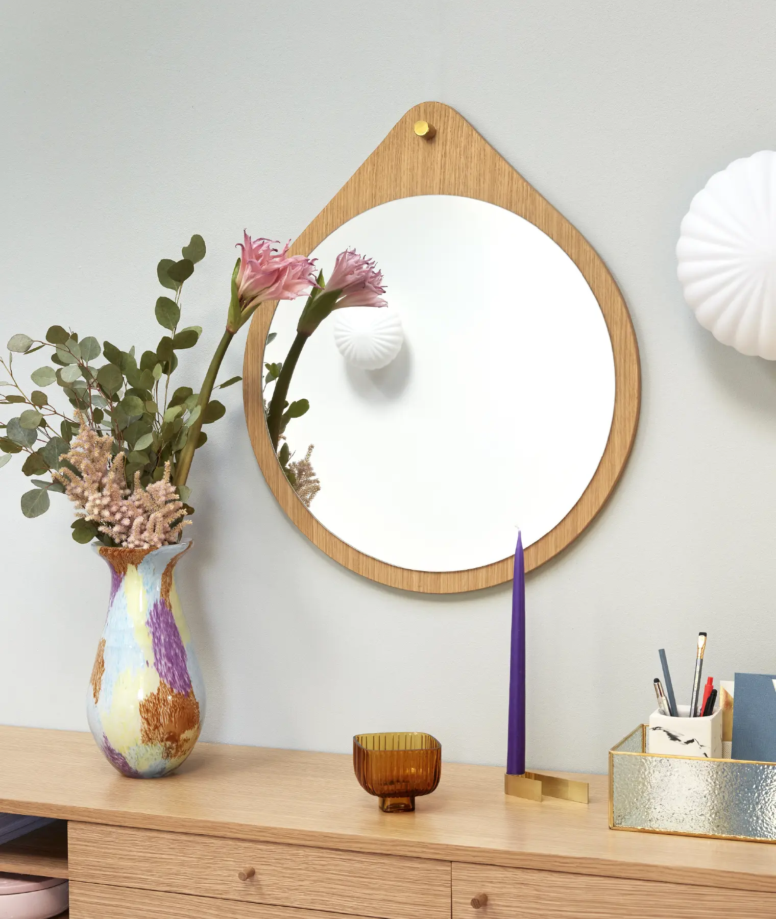 Applique Kumu Ø25 - blanc - Hübsch | Manoir Plume