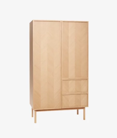 Armoire large Herringbone - chêne clair - Hübsch | Manoir Plume