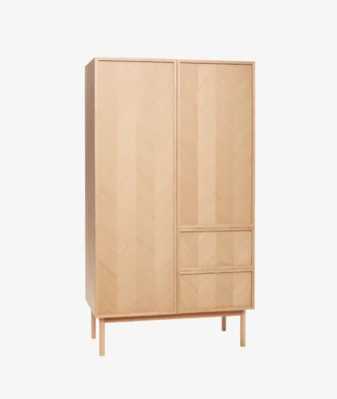 Armoire large Herringbone - chêne clair - Hübsch | Manoir Plume