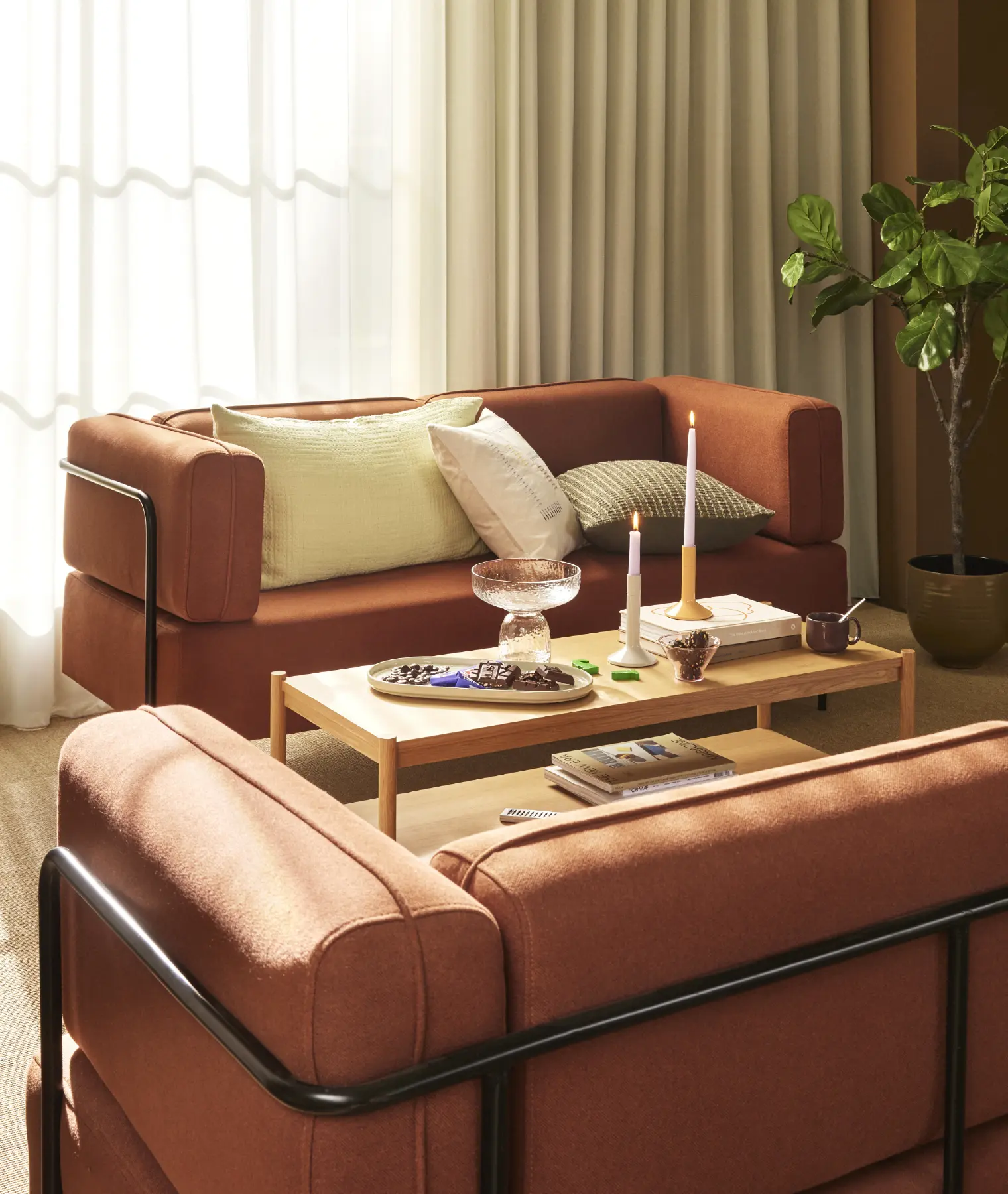 Canapé Block - ambre - Hübsch | Manoir Plume