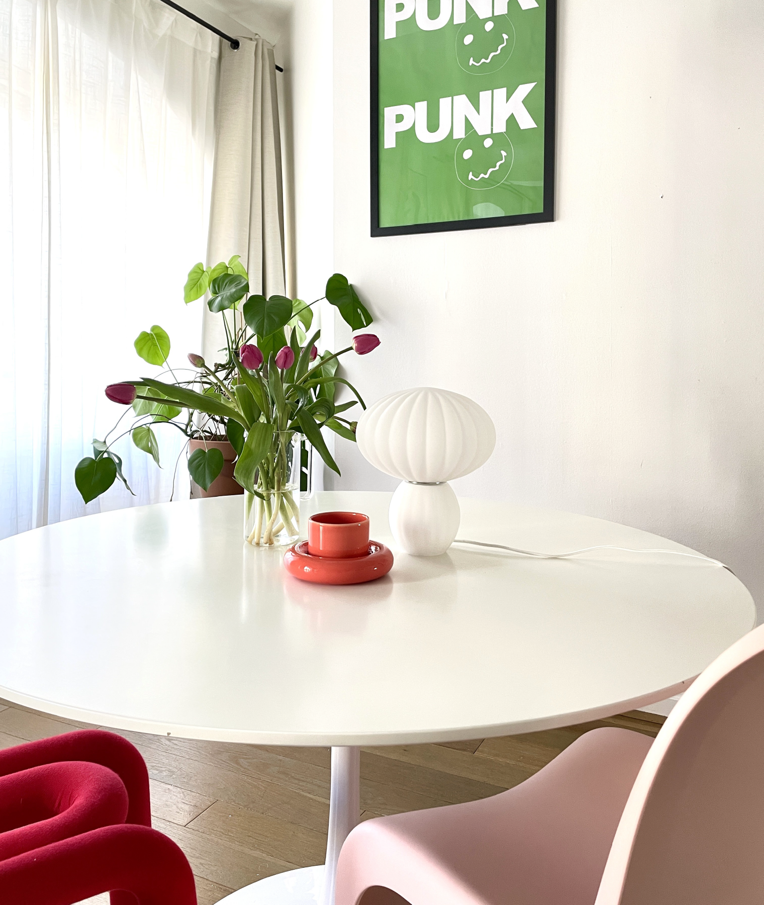 Lampe à poser Kumu - blanc - Hübsch | Manoir Plume