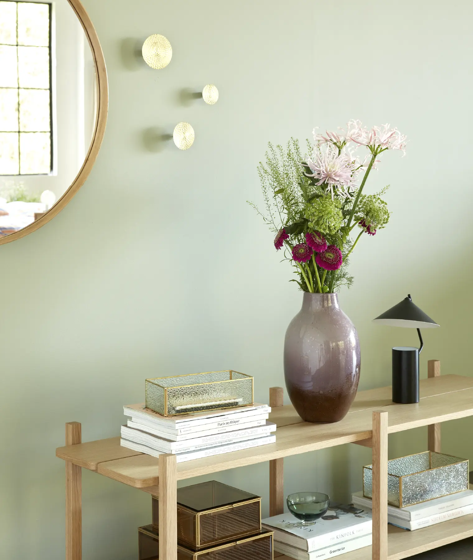 Miroir Mood - chêne clair - Hübsch | Manoir Plume