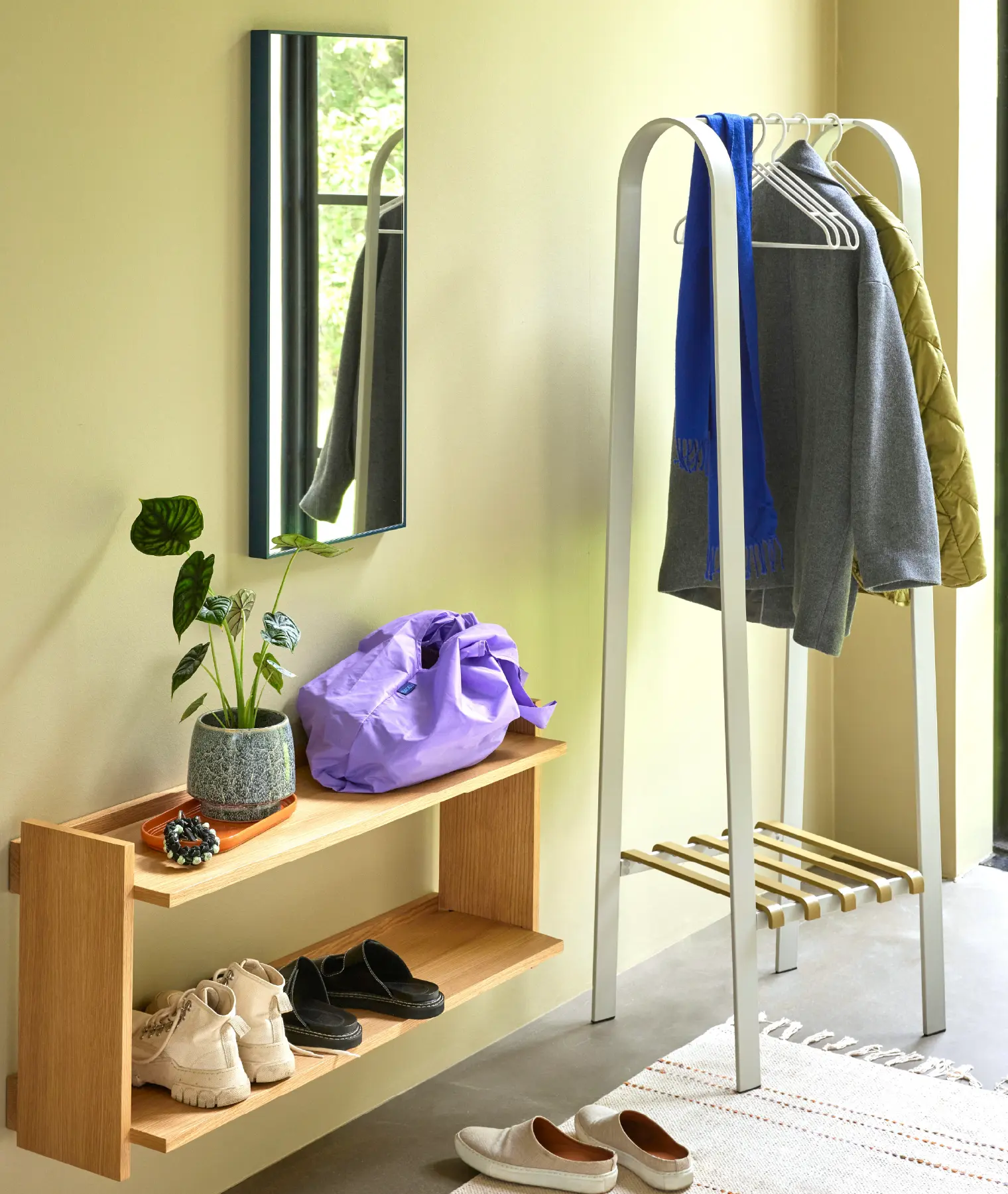 Portant Sempre - gris/olive - Hübsch | Manoir Plume