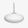 Suspension ellipse Muse - blanc - Hübsch | Manoir Plume Suspension ellipse Muse - blanc - Hübsch | Manoir Plume