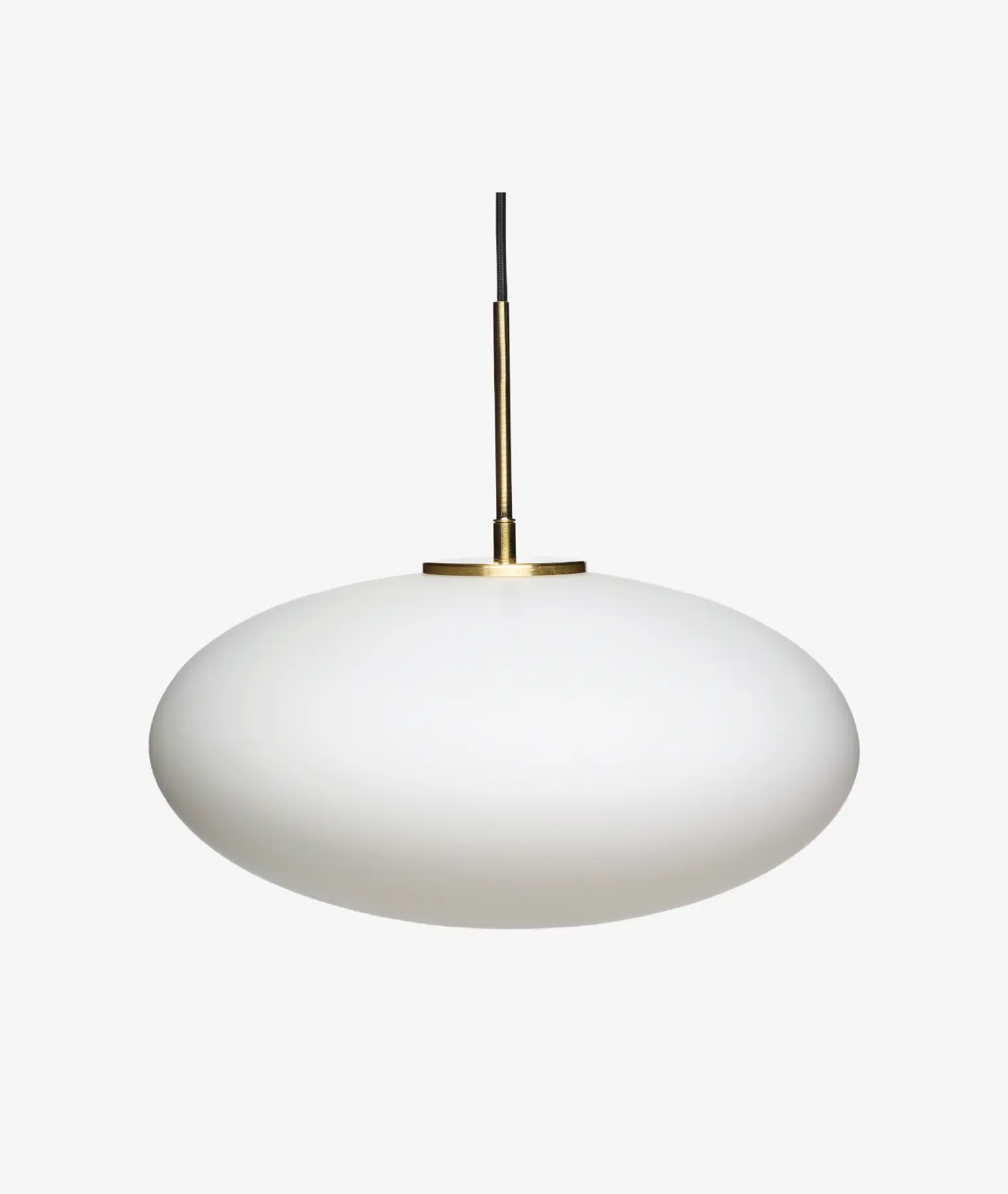 Suspension ellipse Muse - blanc - Hübsch | Manoir Plume