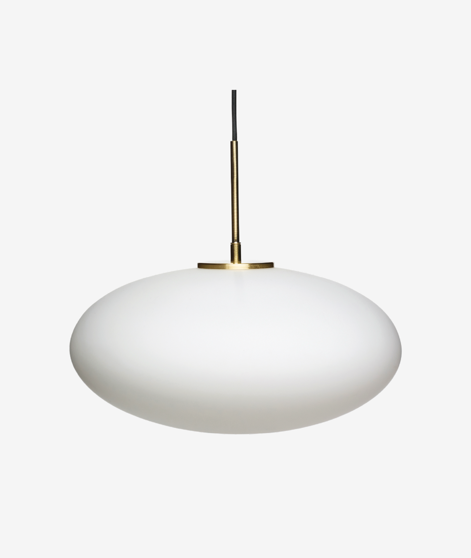 Suspension ellipse Muse - blanc - Hübsch | Manoir Plume