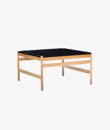 Table basse Raw - noir/chêne clair - Hübsch | Manoir Plume