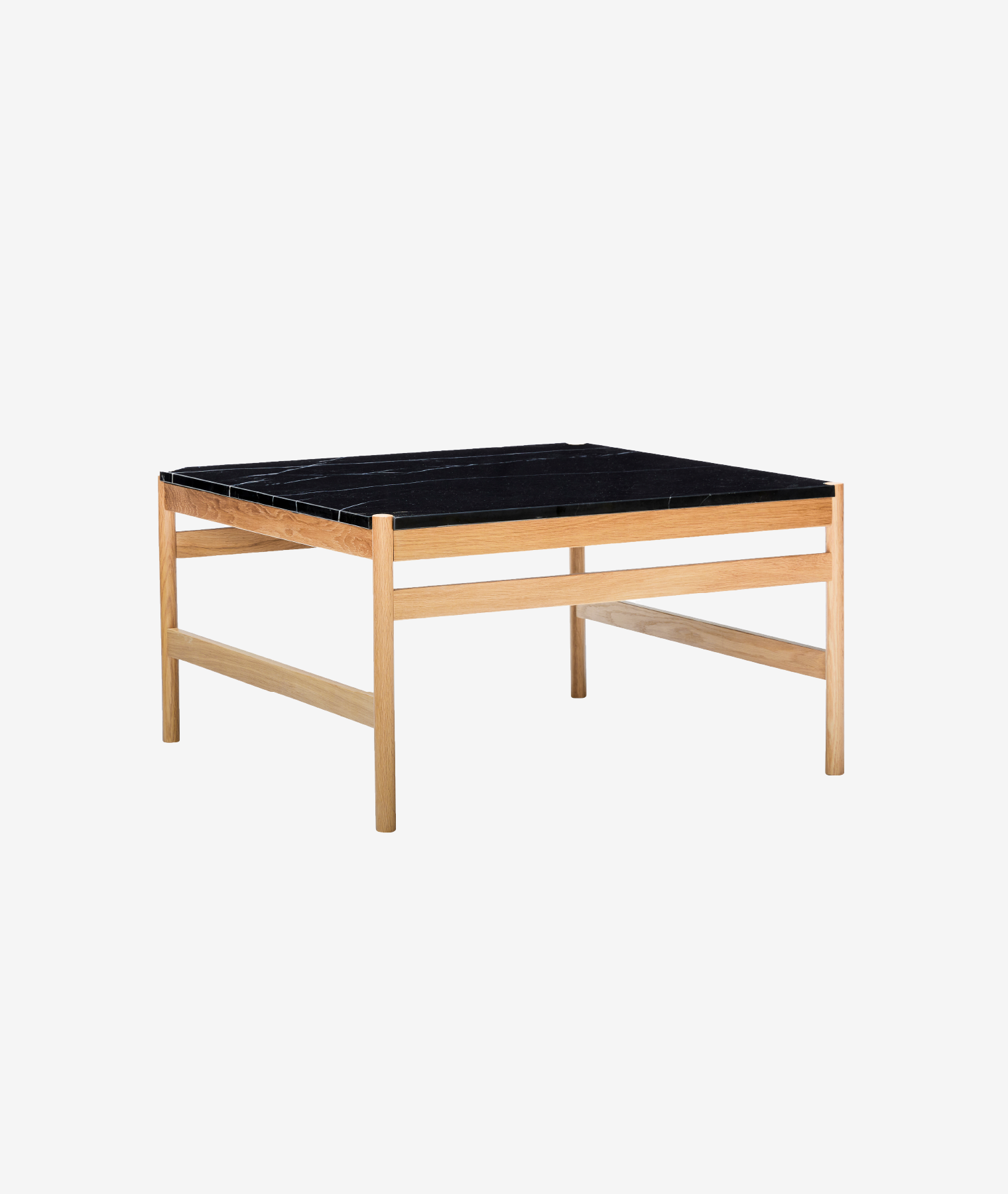 Table basse Raw - noir/chêne clair - Hübsch | Manoir Plume