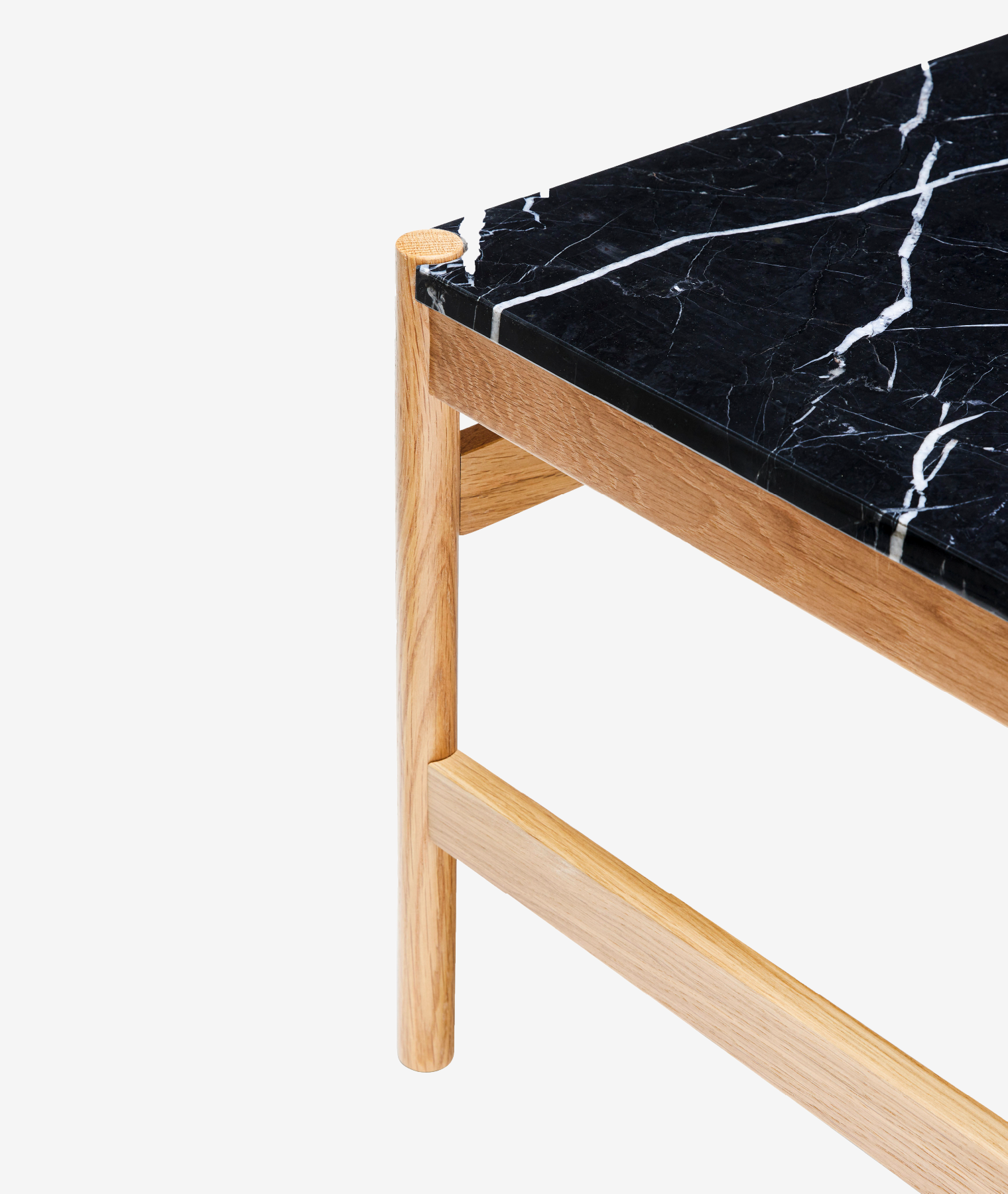 Table basse Raw - noir/chêne clair - Hübsch | Manoir Plume