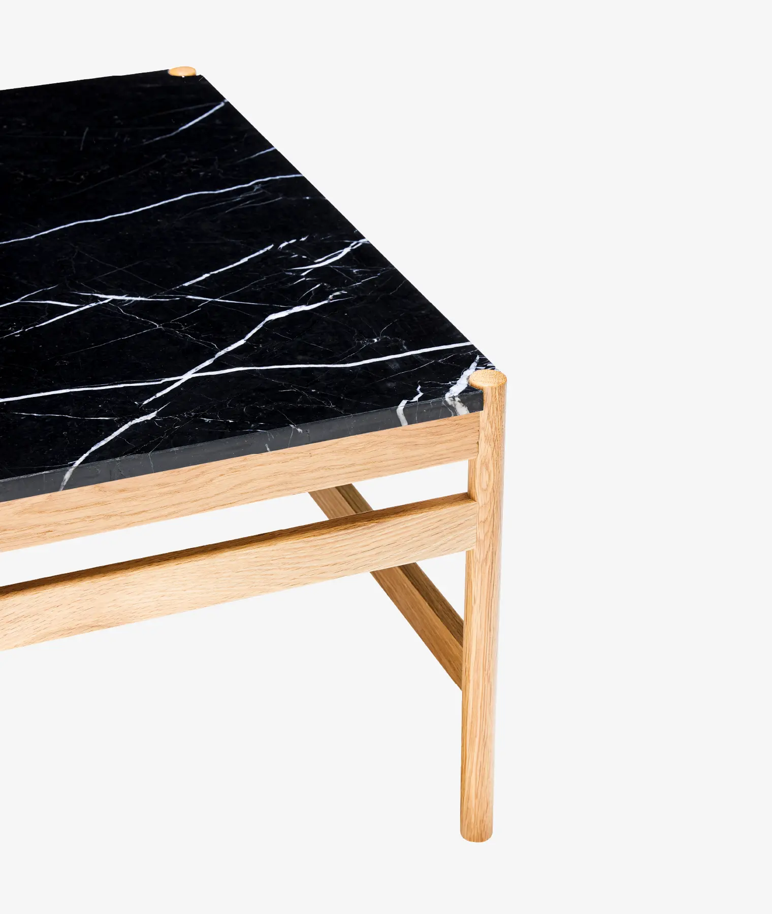 Table d'appoint Raw - noir/chêne clair - Hübsch | Manoir Plume