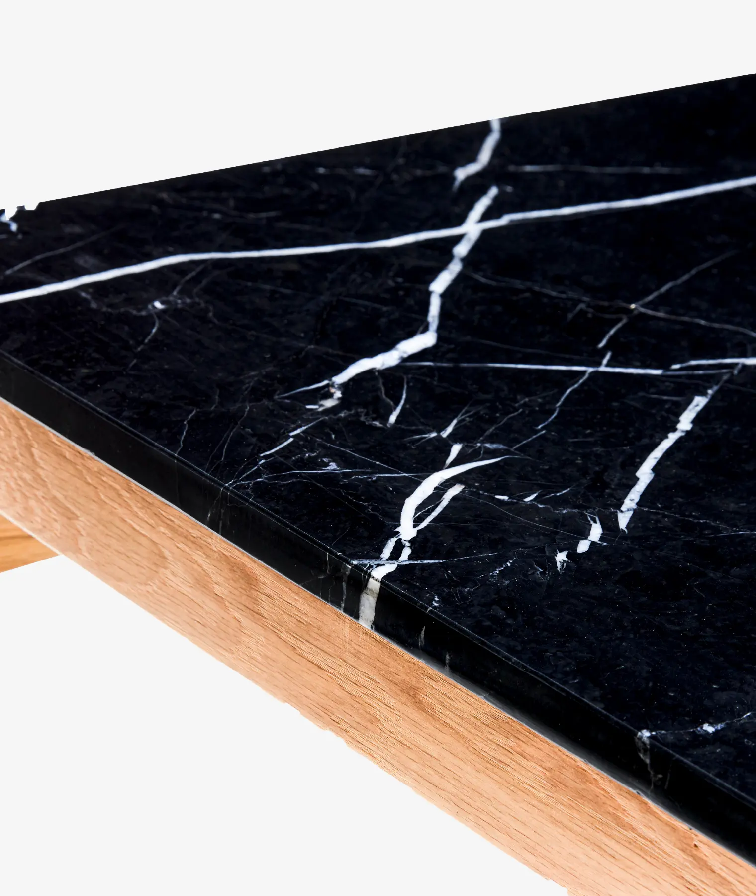 Table d'appoint Raw - noir/chêne clair - Hübsch | Manoir Plume