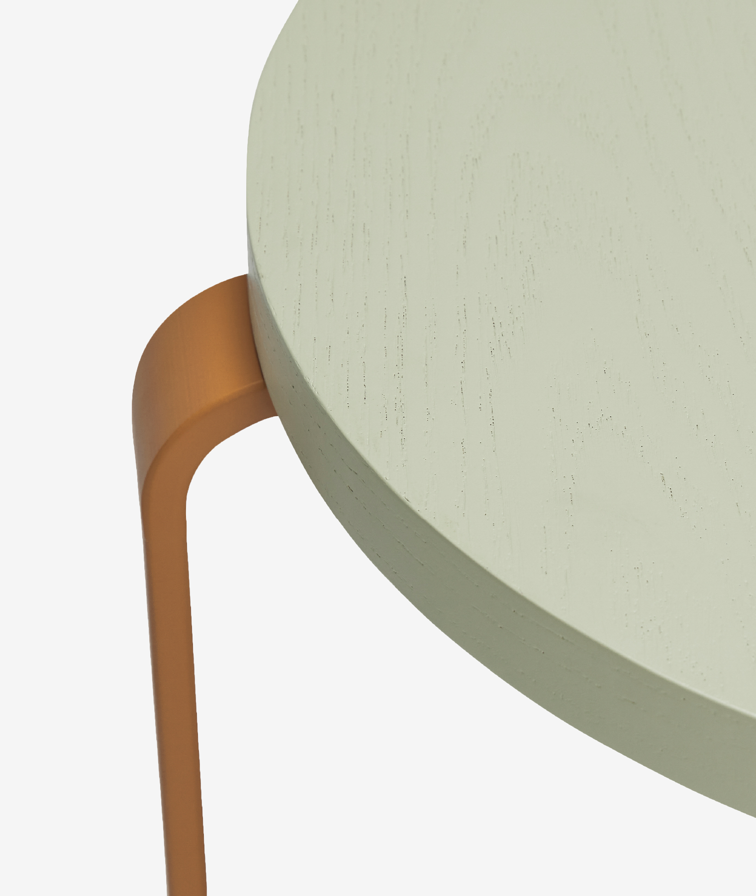Tabouret Smile - vert clair/orange - Hübsch | Manoir Plume