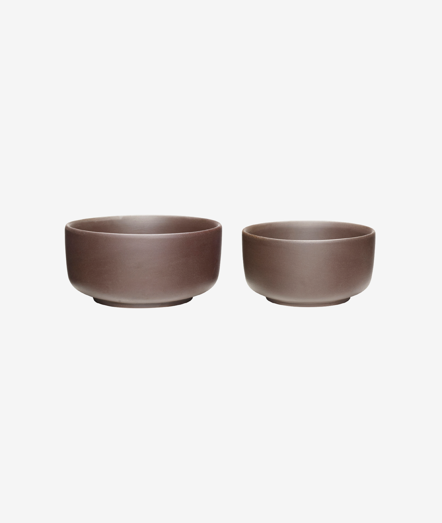 Set de 2 bols Clay - marron - Hübsch | Manoir Plume