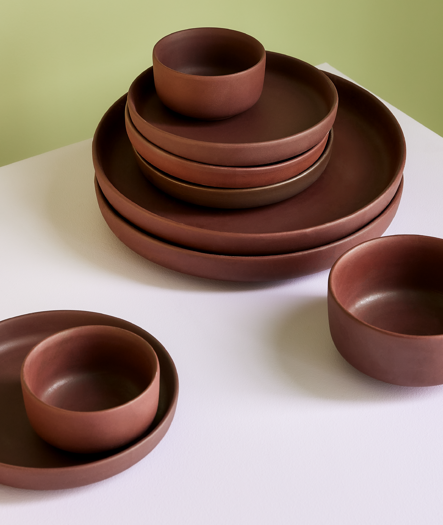 Set de 2 bols Clay - marron - Hübsch | Manoir Plume