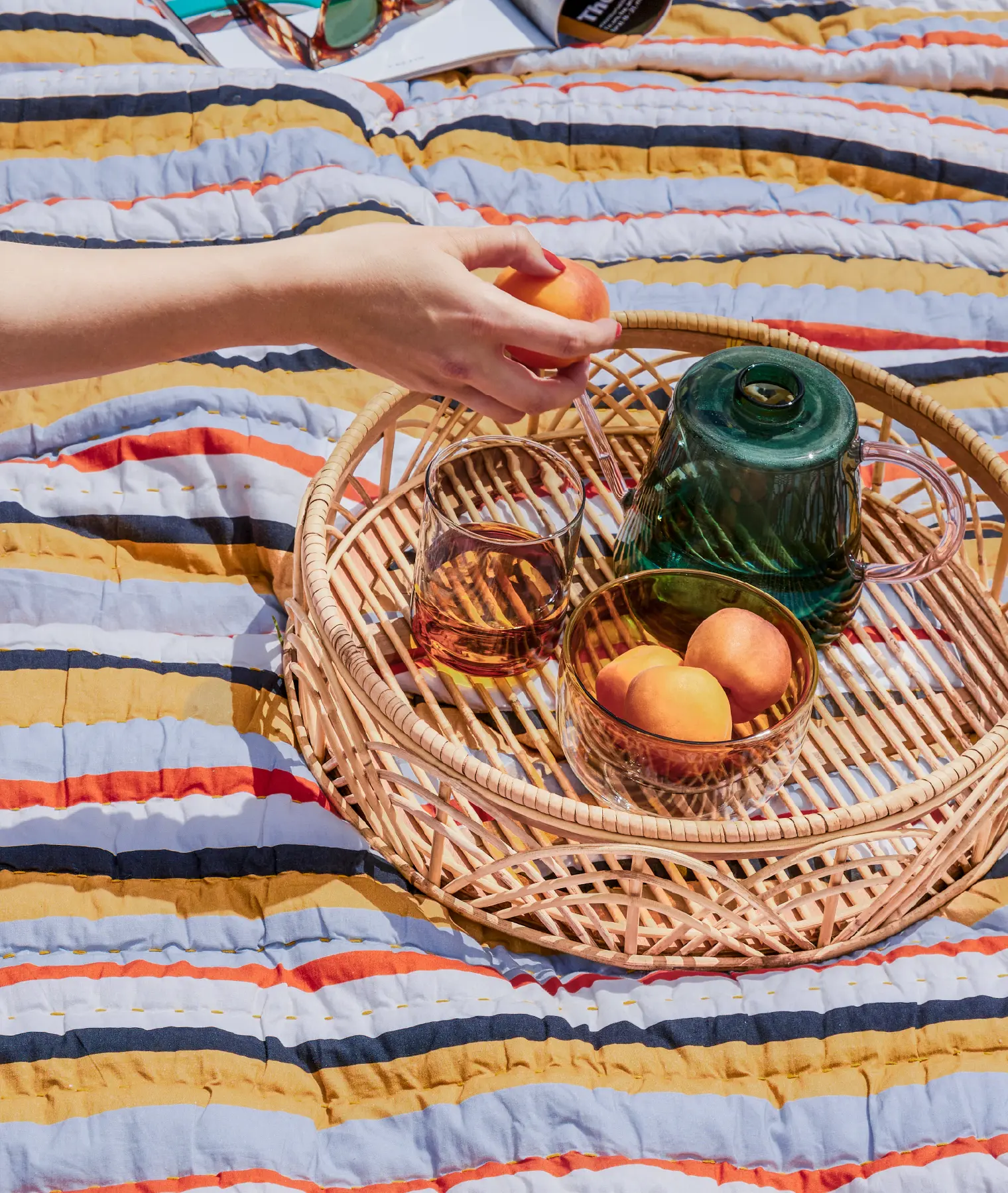 Verre Kiosk - ambre - Hübsch | Manoir Plume