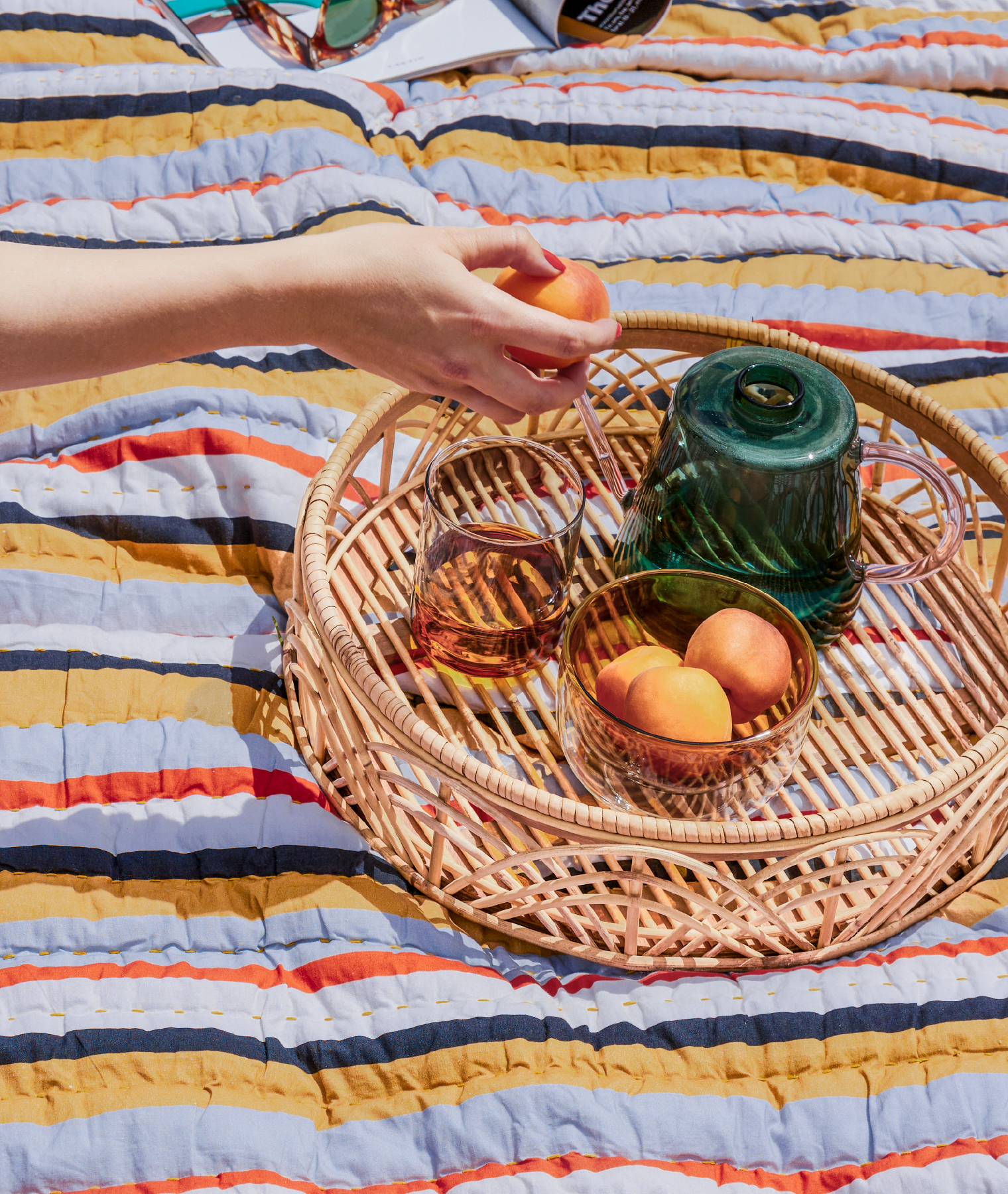 Verre Kiosk - ambre - Hübsch | Manoir Plume