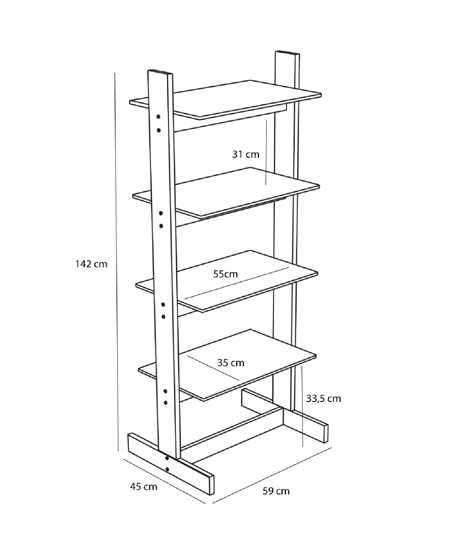 Étagère Forma - chêne clair - Hübsch | Manoir Plume