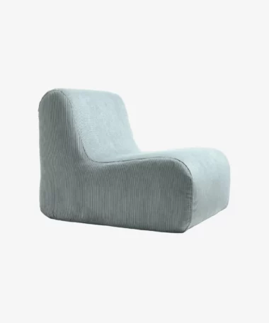 Chauffeuse Pop en velours côtelé - bleu ciel - Maison Jeudi | Manoir Plume