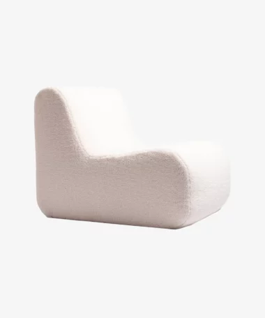 Chauffeuse en bouclette Schuss - ecru - Maison Jeudi | Manoir Plume