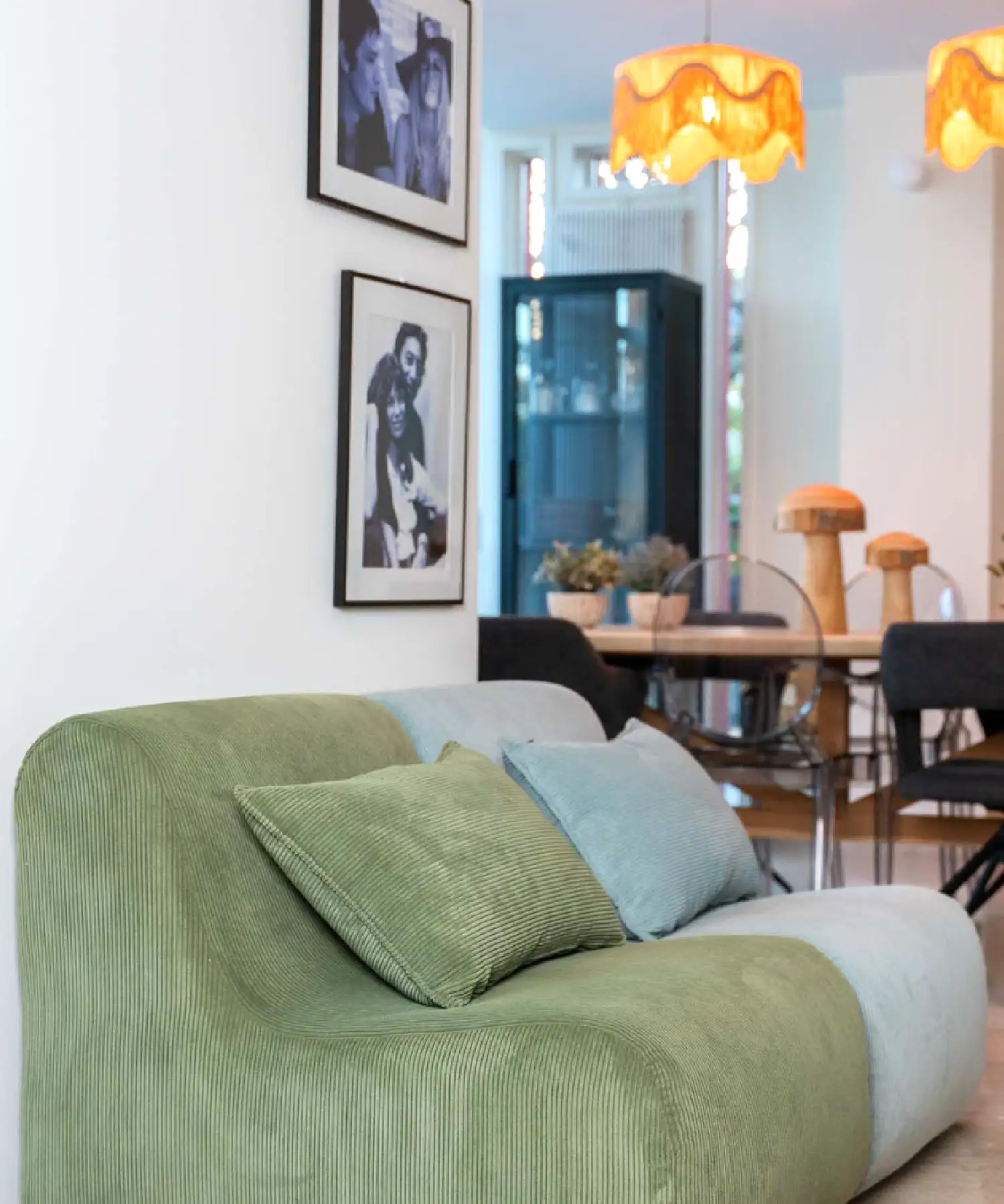 Coussin Pop en velours côtelé - kaki - Maison Jeudi | Manoir Plume