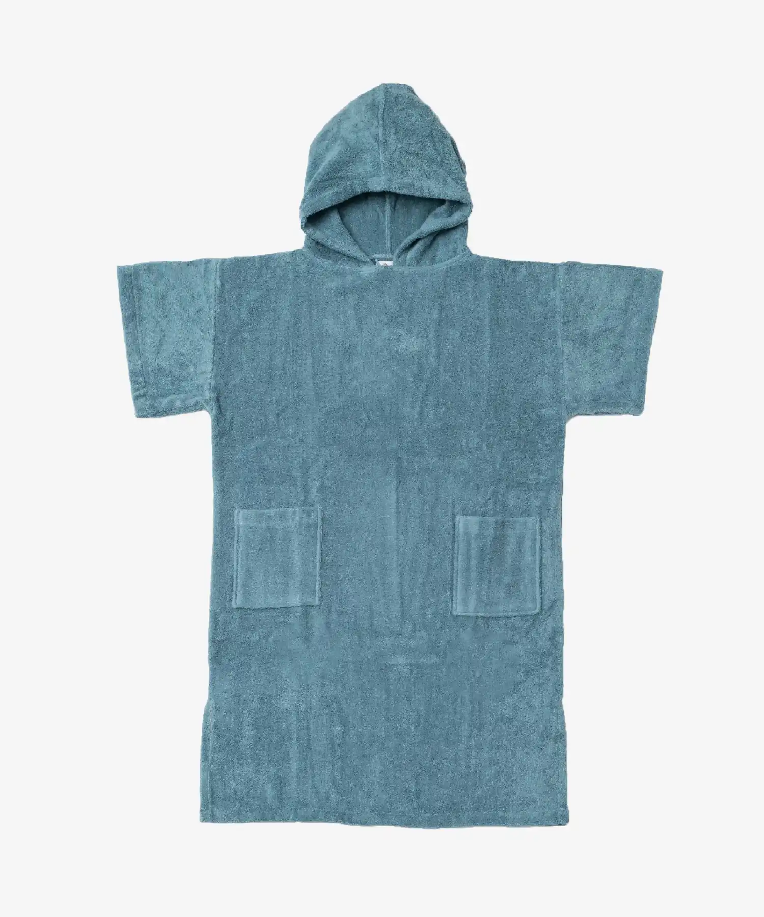 Poncho en coton bio - bleu lagon - Atelier Dune | Manoir Plume