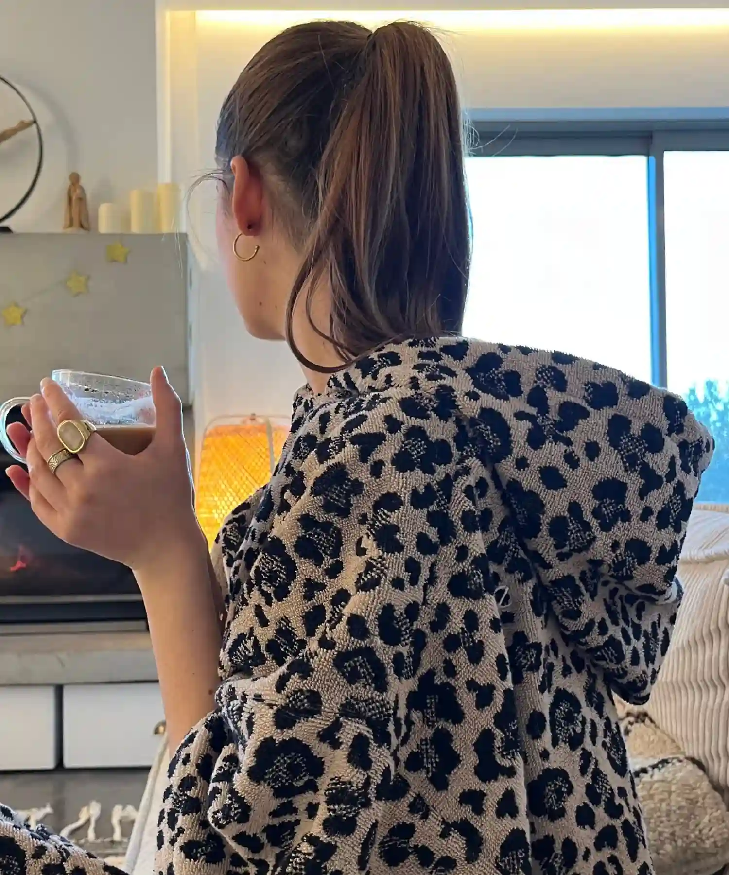 Poncho en coton bio - léopard - Atelier Dune | Manoir Plume