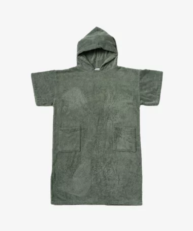 Poncho en coton bio - sauge - Atelier Dune | Manoir Plume